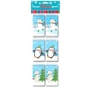 30 mini bloc-notes pingouin & bonhomme de neige