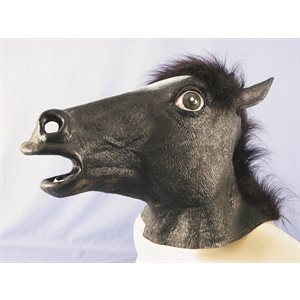 Masque complet tête de cheval noir