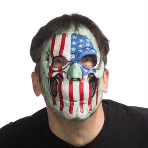 Masque de crâne drapeau USA