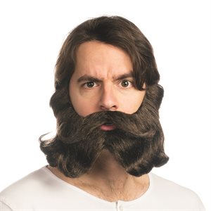 Barbe & moustache brune Mad Rasputin
