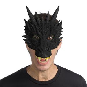 Black foam dragon mask