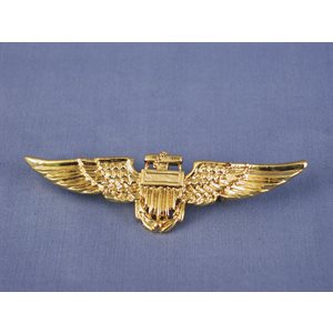 Aviator gold metal pin