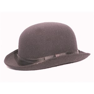 Black derby hat