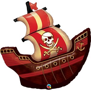 Ballon métallique supershape bateau pirate