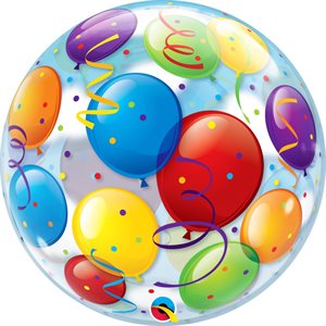 Multicoloured balloons bubble balloon