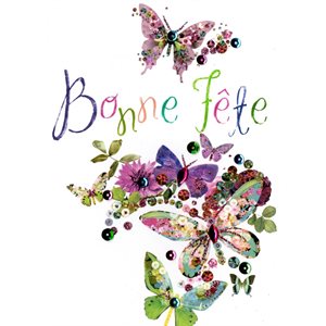 Giant greeting card butterflies "bonne fête"