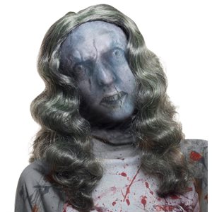 Masque et perruque de femme zombie