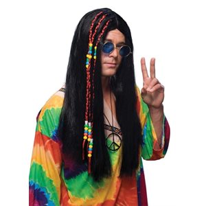 Longue perruque d'hippie
