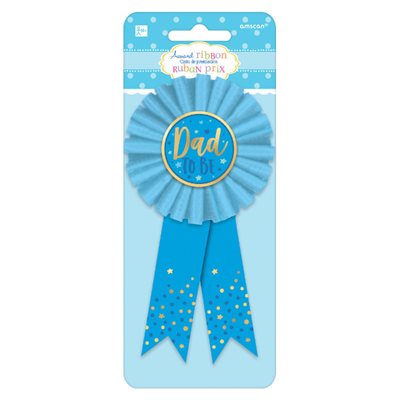 Dad to be blue award ribbon