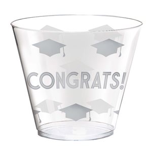 30 verres en plastique 9oz Graduation