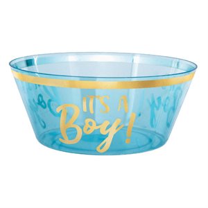 It's A Boy blue & gold plastic bowl 3.5L