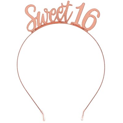 Sweet 16 pink metal headband