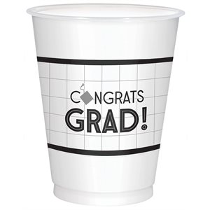 25 gobelets en plastique 16oz "congrats grad" Graduation