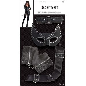 5 accessoires de chat noir méchant adulte