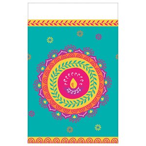 Diwali plastic table cover 54x102in