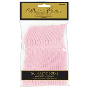 Baby pink reusable forks 20pcs