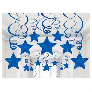 Royal blue star swirls decorating kit 30pcs