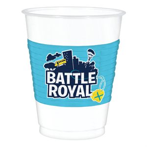 8 gobelets en plastique 16oz Battle Royal