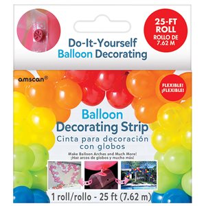Bande de décoration en plastique flexible 25pi pour ballons