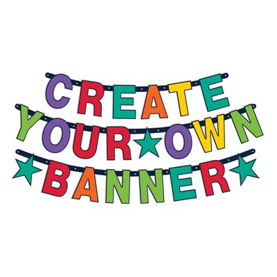 Multicolored customizable jointed letter banner