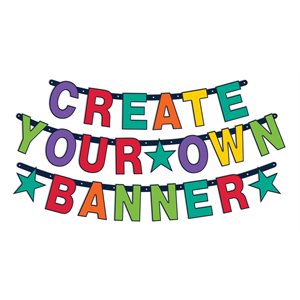Multicolored customizable jointed letter banner