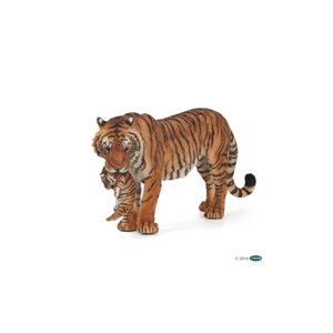 Figurine de tigresse avec son bébé 3.50x14.50x6.50cm Papo
