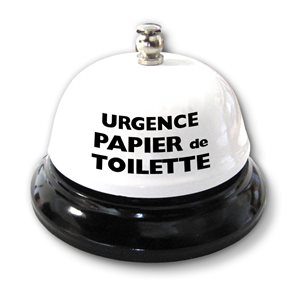 Cloche de table urgence papier de toilette