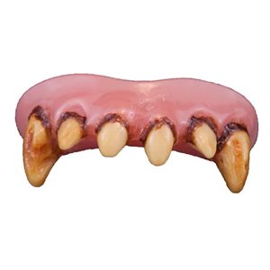 Billy-bob werewolf denture with thermoplastic beads