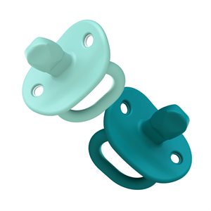 Boon Jewl blue silicone pacifiers 2pcs 0+ months without BPA or PVC