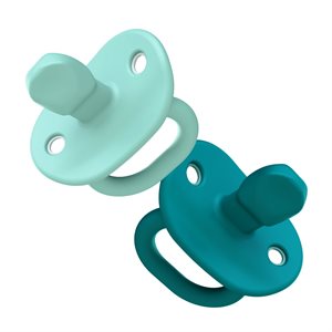 Boon Jewl blue silicone pacifiers 2pcs 3+ months without BPA or PVC