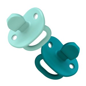 Boon Jewl blue silicone pacifiers 2pcs 6+ months without BPA or PVC