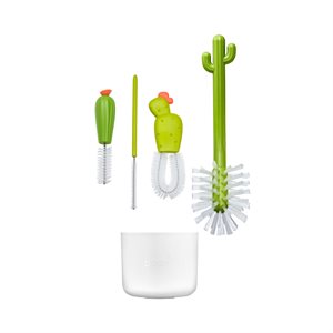 Boon lime green cactus cleaning bottles brush set 5pcs