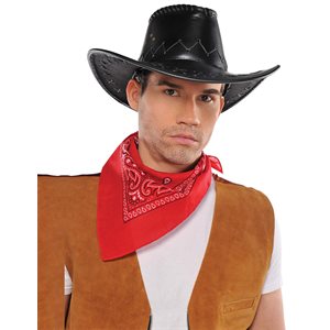 Bandana de cowboy rouge 20x20po