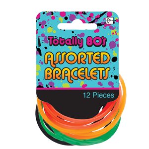 80's neon jelly bracelets 12pcs