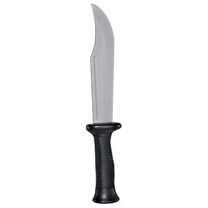 Black & grey plastic bowie knife 13in