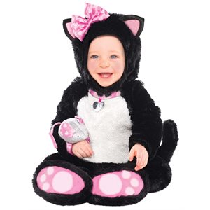 Baby little black kitty costume