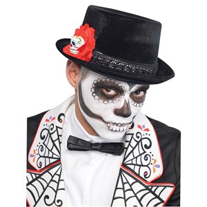 Black day of the dead top hat