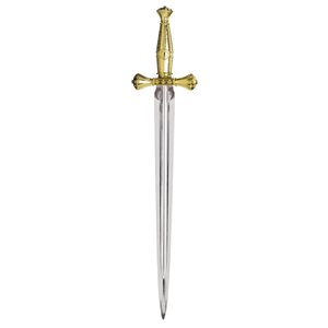 Gold & silver plastic king's sword 23in