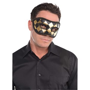 Black & gold harlequin mask
