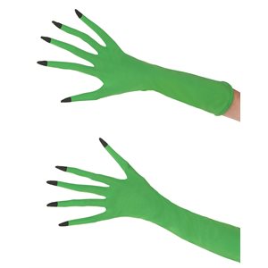 Adult green witch gloves