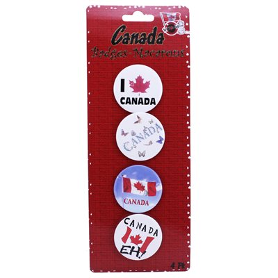 Canada round badges 4pcs