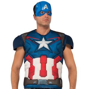 Adult Captain America shirt & mask STD