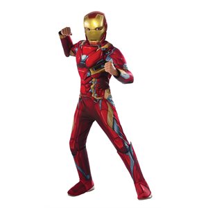 Costume d'Iron Man Civil War deluxe enfant Moyen
