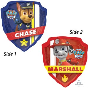 Paw Patrol Chase & Marshall supershape foil balloon