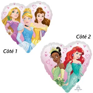 Ballon métallique coeur std princesses Disney